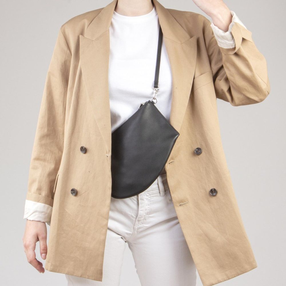 Bags and totes - Zip Maxi Studs - Leather bag with inlaid studs and adjustable shoulder strap - MLS-MARIELAURENCESTEVIGNY