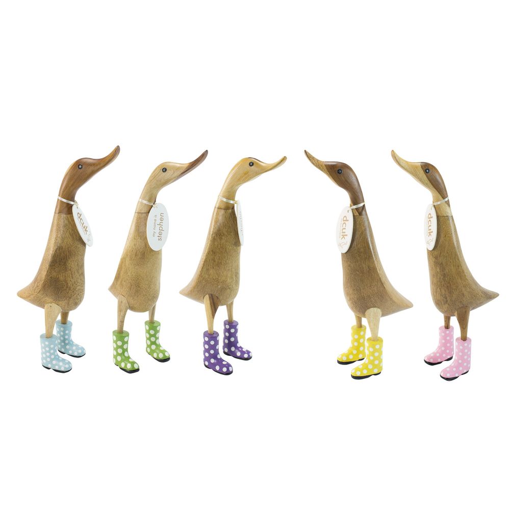 Homewear - Canards avec bottes en cuir velours à pois - DCUK