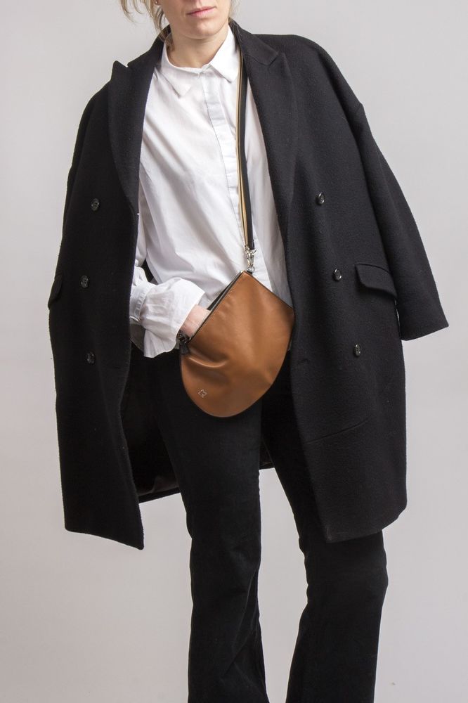 Sacs et cabas - Zip Maxi Tan - Sac en cuir avec sangle bandoulière amovible - MLS-MARIELAURENCESTEVIGNY