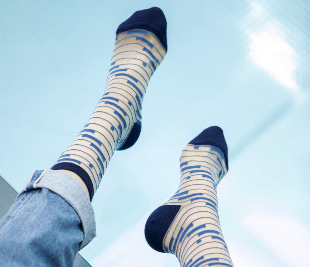 Socks - Shinjuku Blue Sock - ATELIER ST EUSTACHE