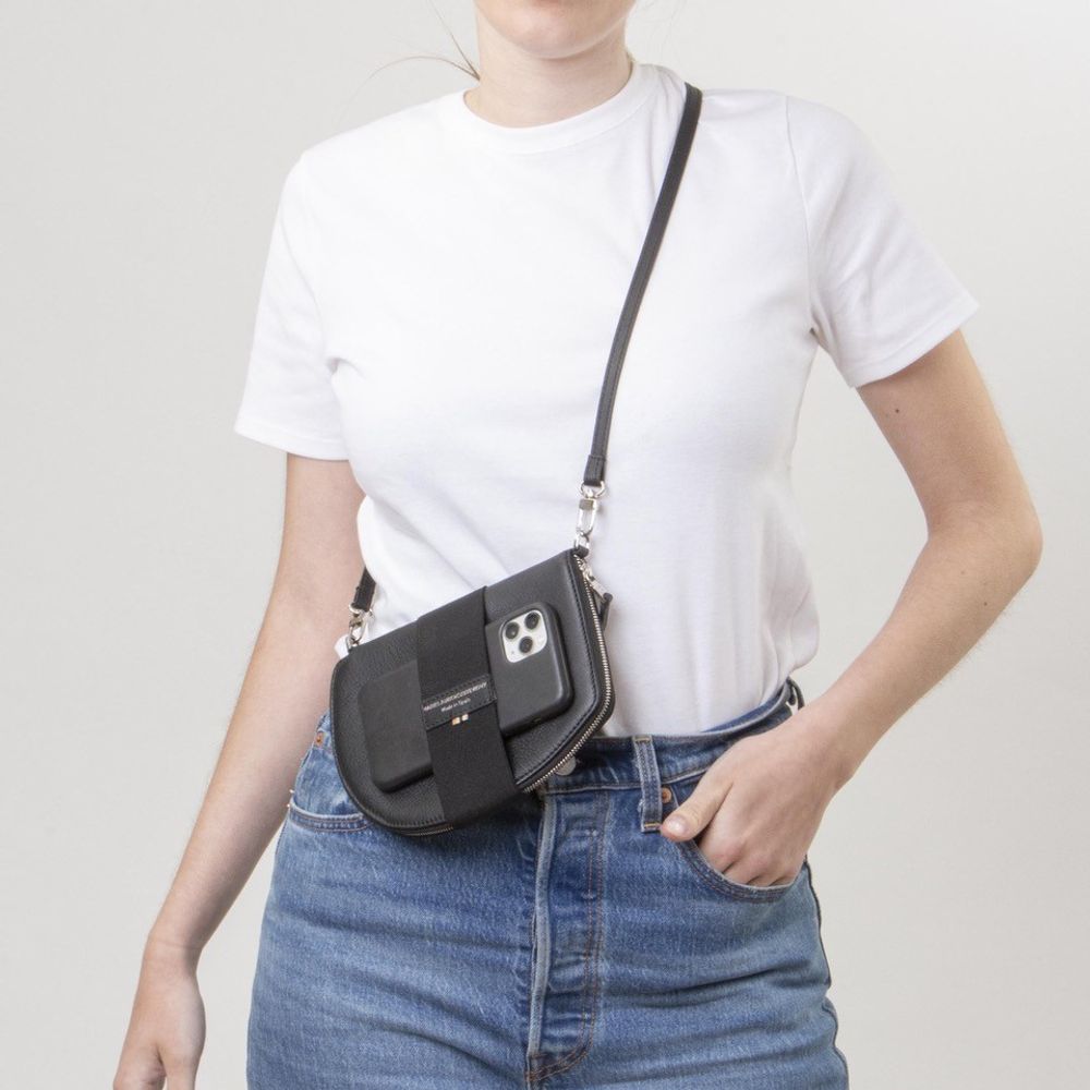 Cadeaux - Pocket Maxi Off White - Portefeuille de voyage avec bandoulière ou cordon amovible - MLS-MARIELAURENCESTEVIGNY