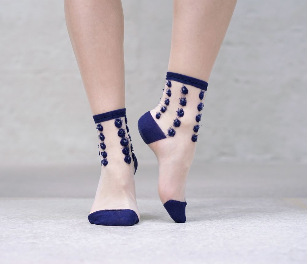 Chaussettes - London Eye Blue Chaussette - ATELIER ST EUSTACHE