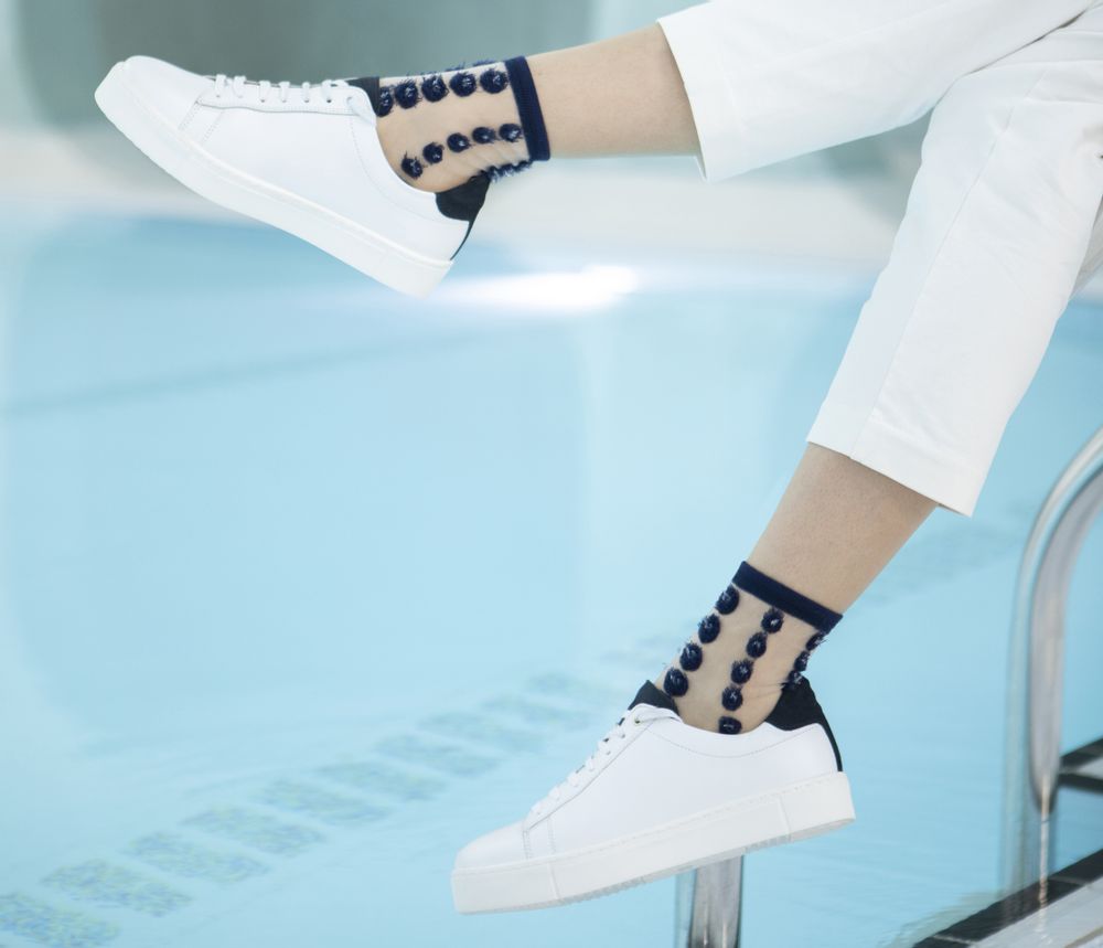 Chaussettes - London Eye Blue Chaussette - ATELIER ST EUSTACHE