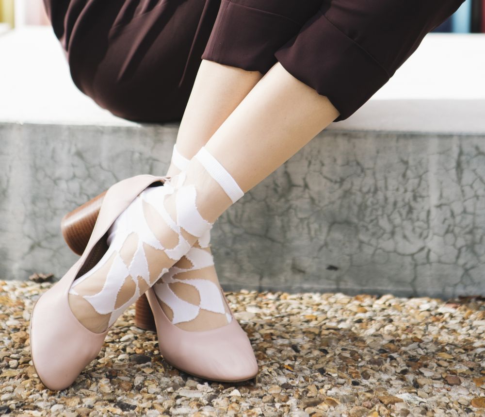Socks - Thames White Sock - ATELIER ST EUSTACHE