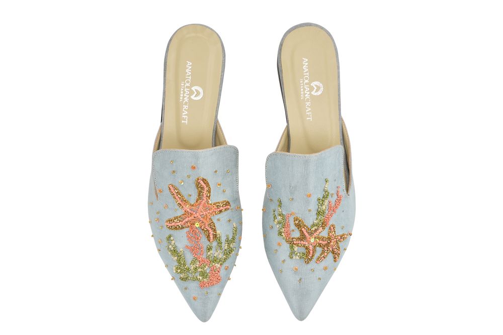 Shoes - Sea Star Slipper Shoes - ANATOLIANCRAFT