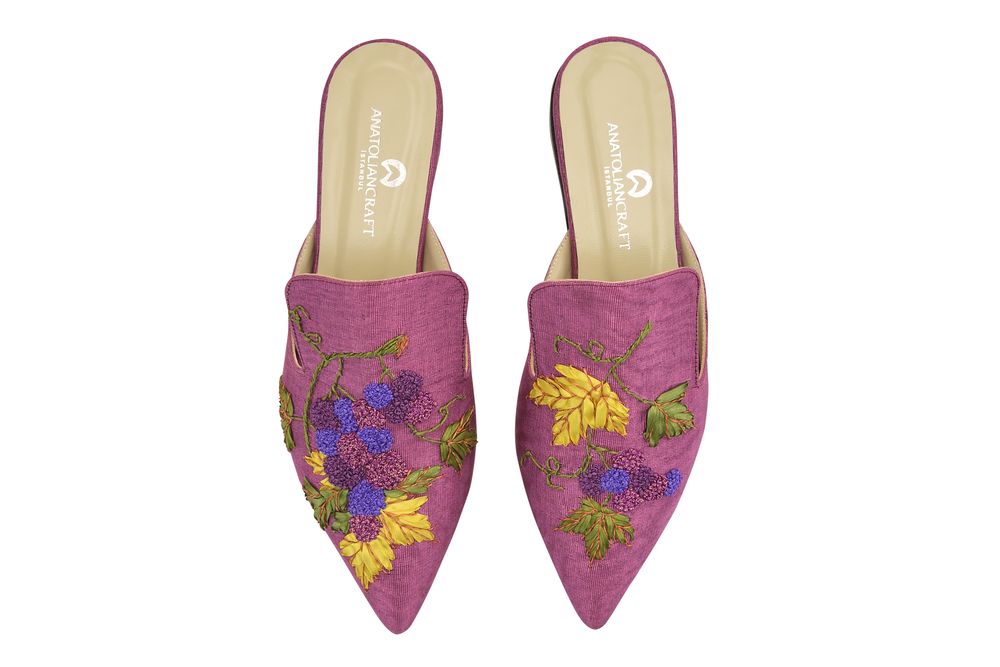 Homewear - Grape Harvest Slipper Shoes - ANATOLIANCRAFT