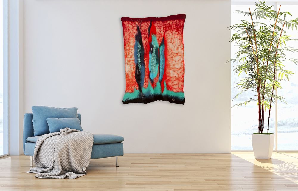 Other wall decoration - Aquamarine Textile wall art - OOLMOO