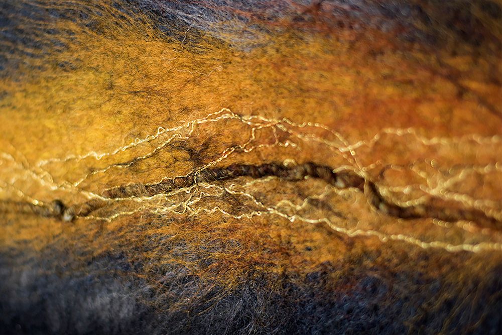 Other wall decoration - Gold Chunk Textile wall art - OOLMOO