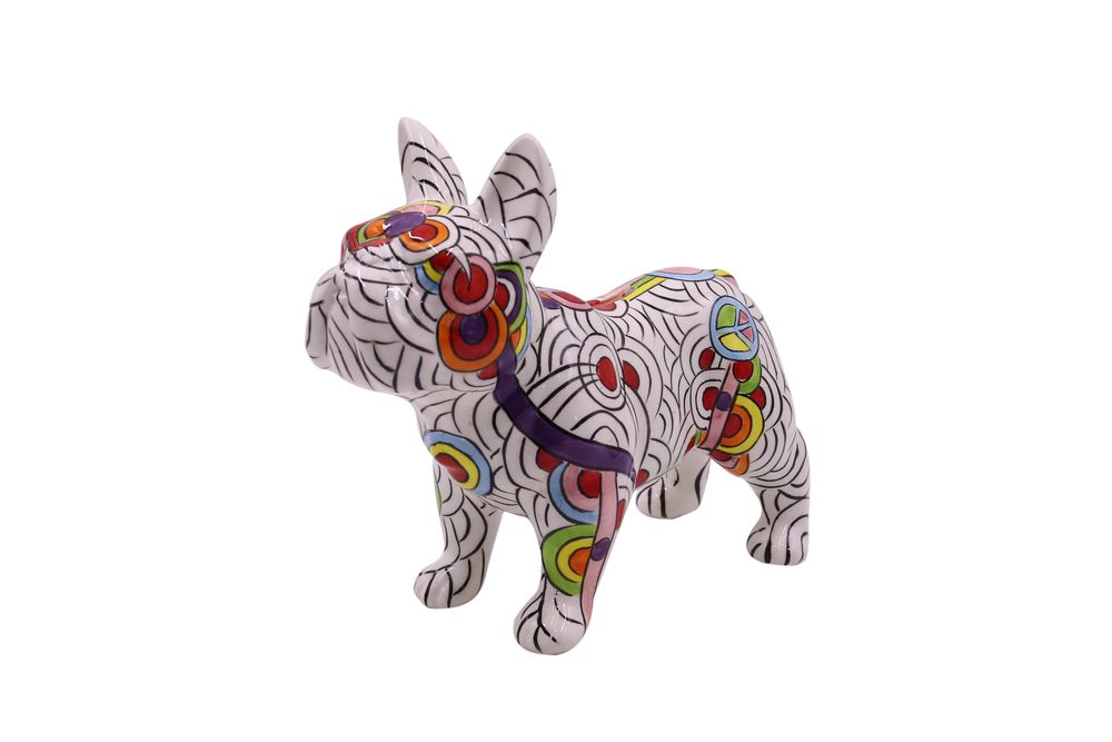 Ceramic - Moneybox French Bulldog  Circles of Life  - POMME-PIDOU