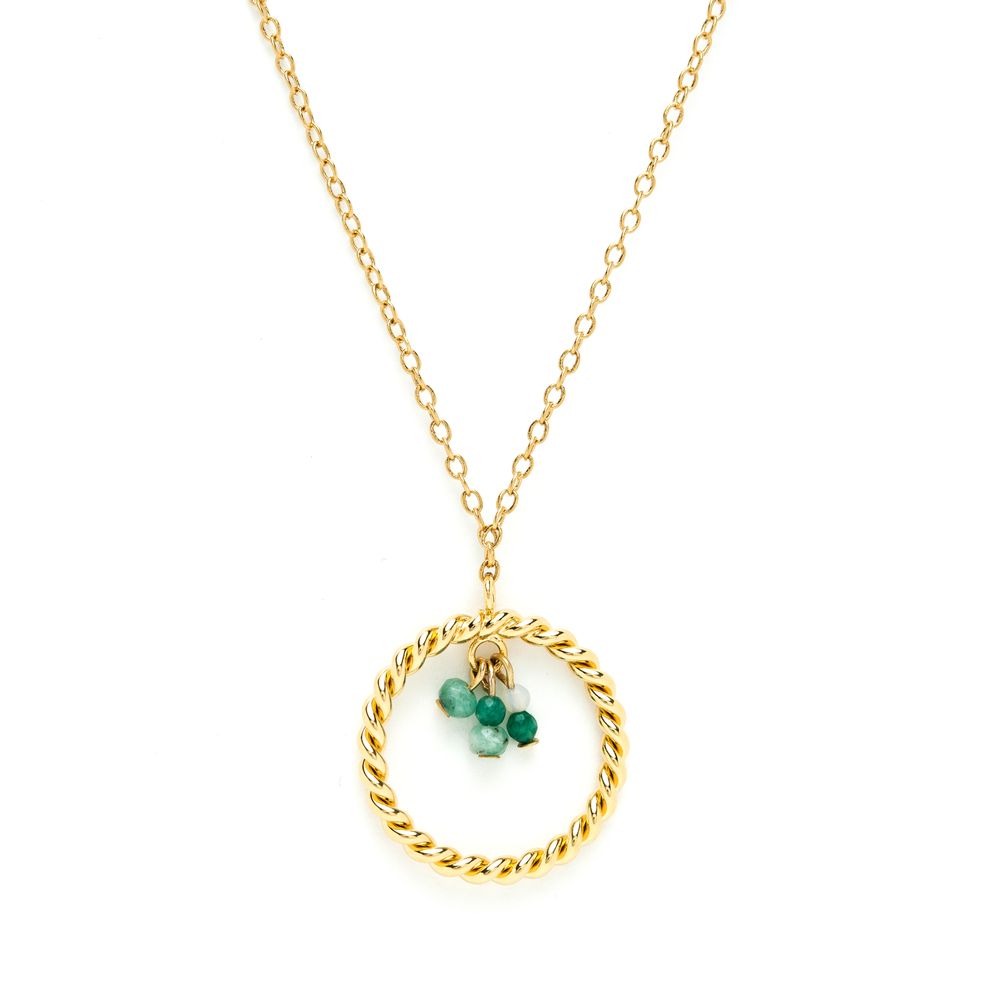 Bijoux - Collier anneau torsades perles d'eau douce - JOUR DE MISTRAL