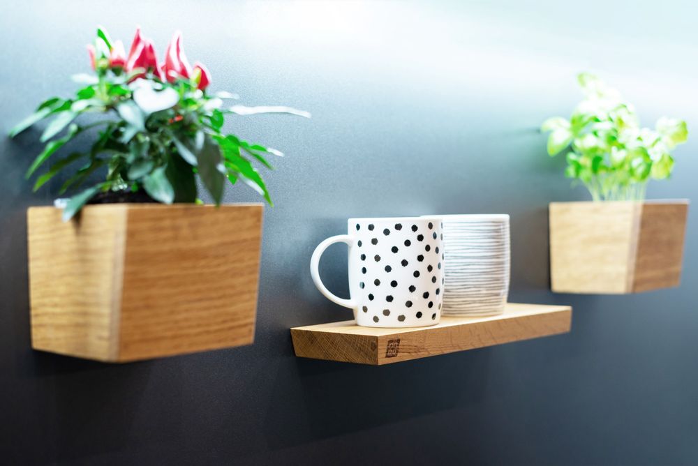 Shelves - Shelf • W • oblique - magnetic kitchen shelf - magnetic wooden shelf - 3S DESIGN
