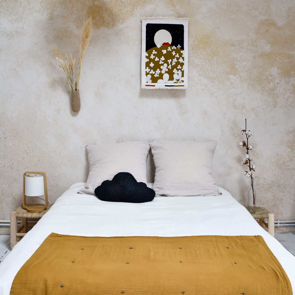 Unique pieces - Aubusson Tapestry “La Lune” hand woven in wool - ATELIER CC BRINDELAINE