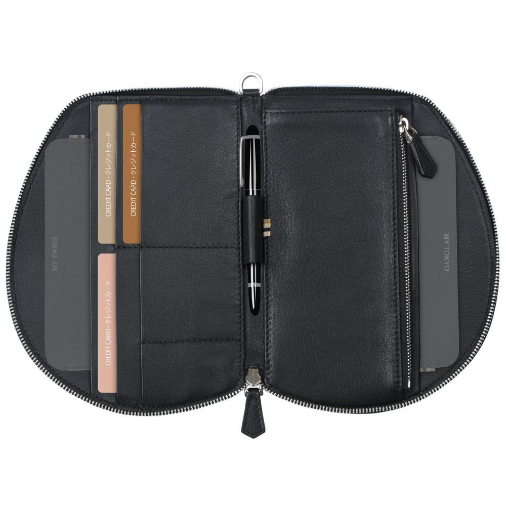 Pochettes - Pocket Maxi Black - Portefeuille de voyage avec bandoulière ou cordon amovible - MLS-MARIELAURENCESTEVIGNY