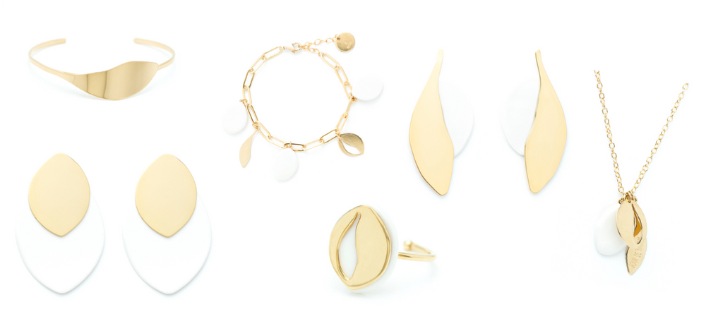 Jewelry - Olea gold and porcelain medal necklace - JOUR DE MISTRAL