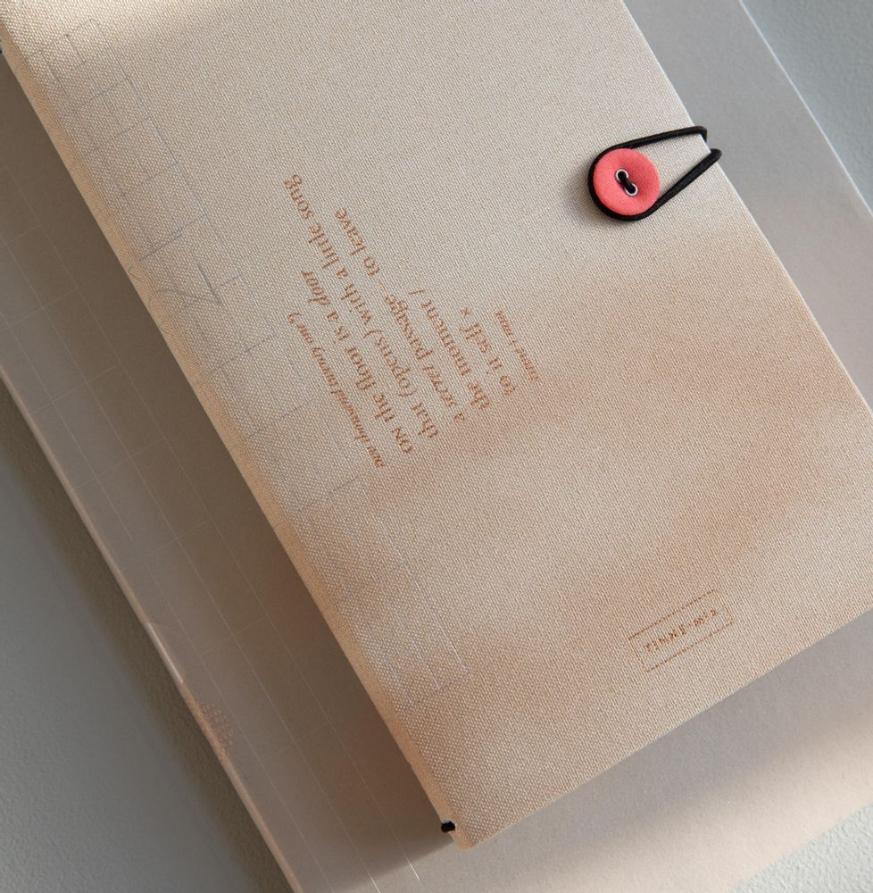 Stationery - Linen Diary 2021 with button - TINNE+MIA