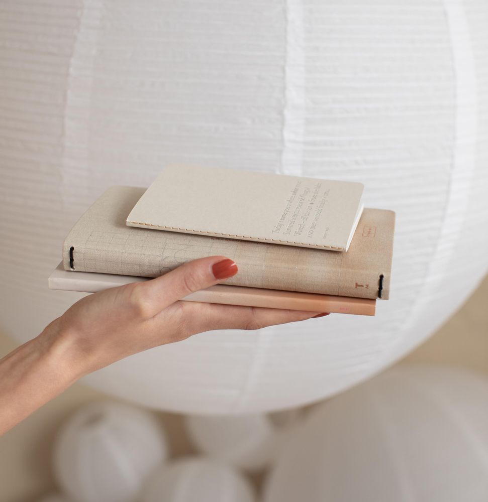 Stationery - Linen Diary 2021 with button - TINNE+MIA