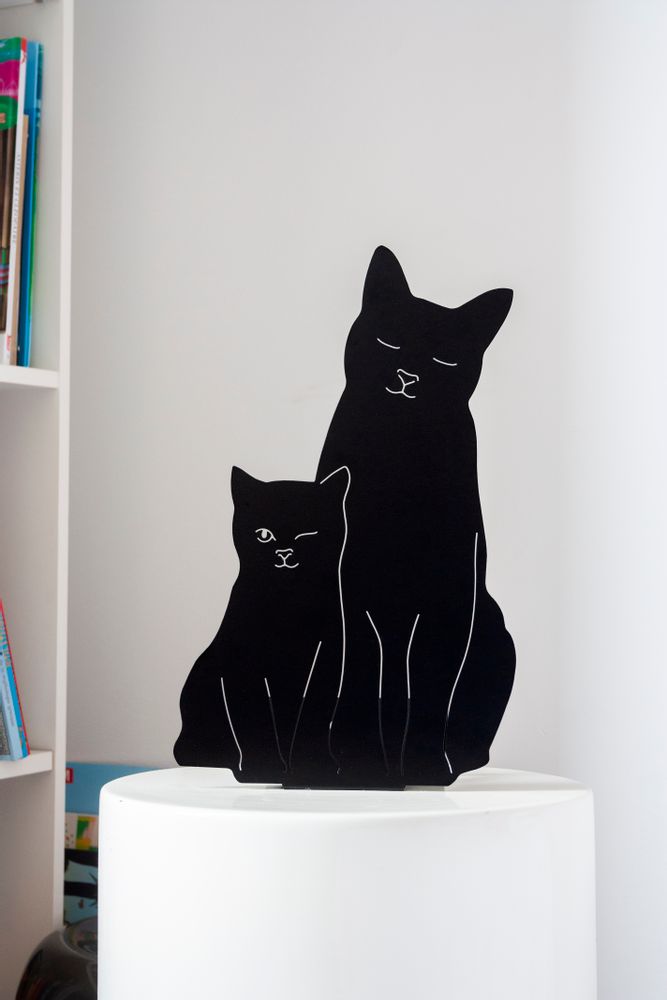 Other wall decoration - THE KITTIES LAMP - BLACK - GOODNIGHT LIGHT