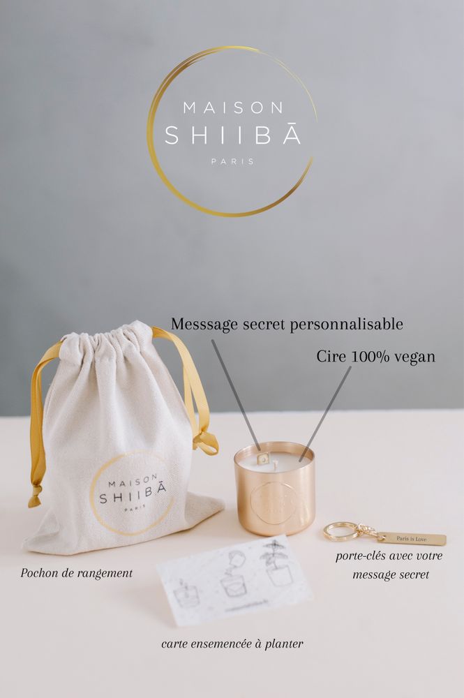 Objets personnalisables - Bougie à message secret parfumée - MAISON SHIIBA