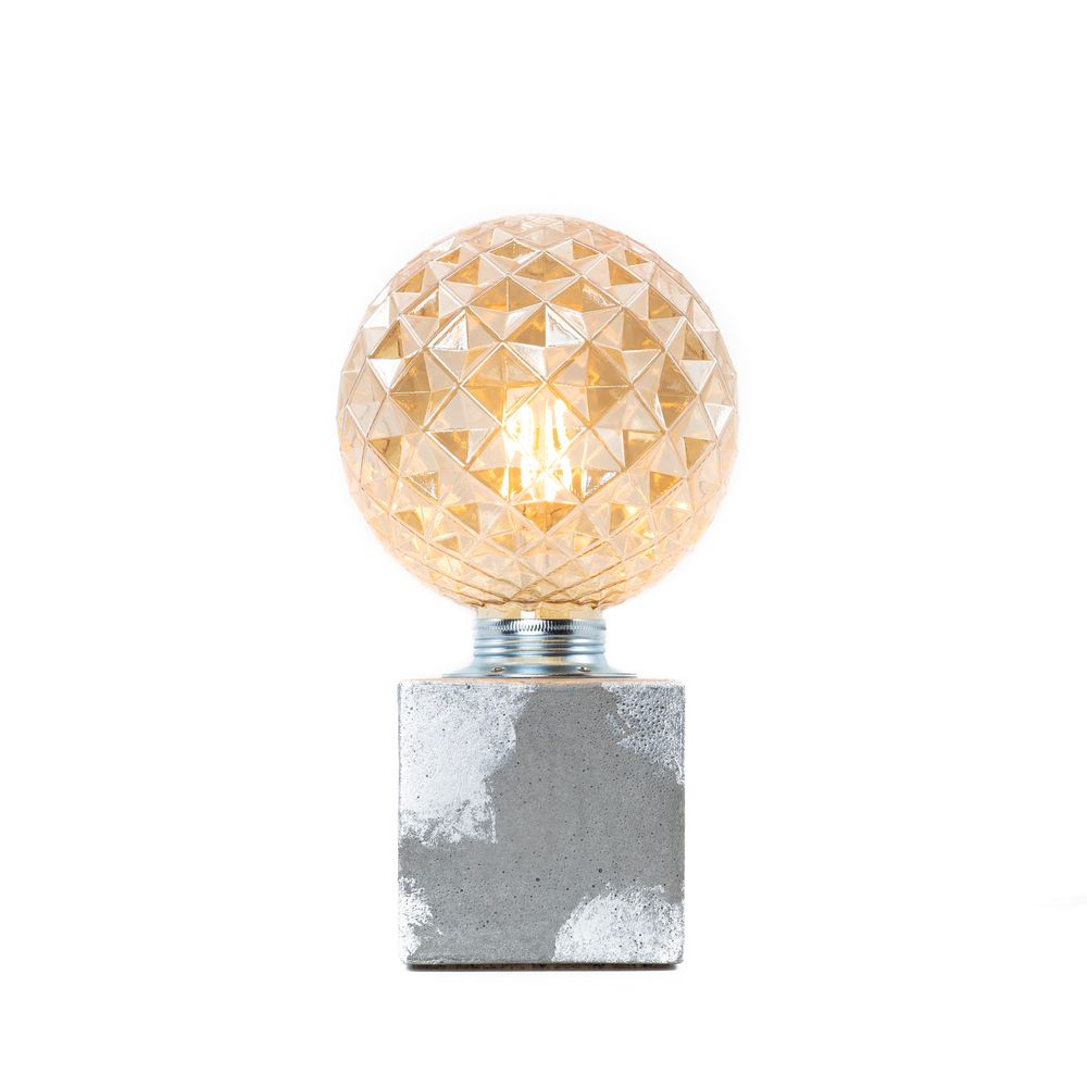 Objets de décoration - Lampe à poser | Lampe Béton | Cube | Béton patiné - JUNNY