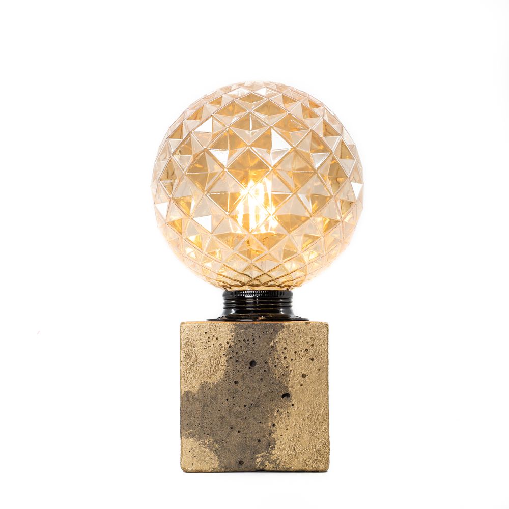 Objets de décoration - Lampe à poser | Lampe Béton | Cube | Béton patiné - JUNNY