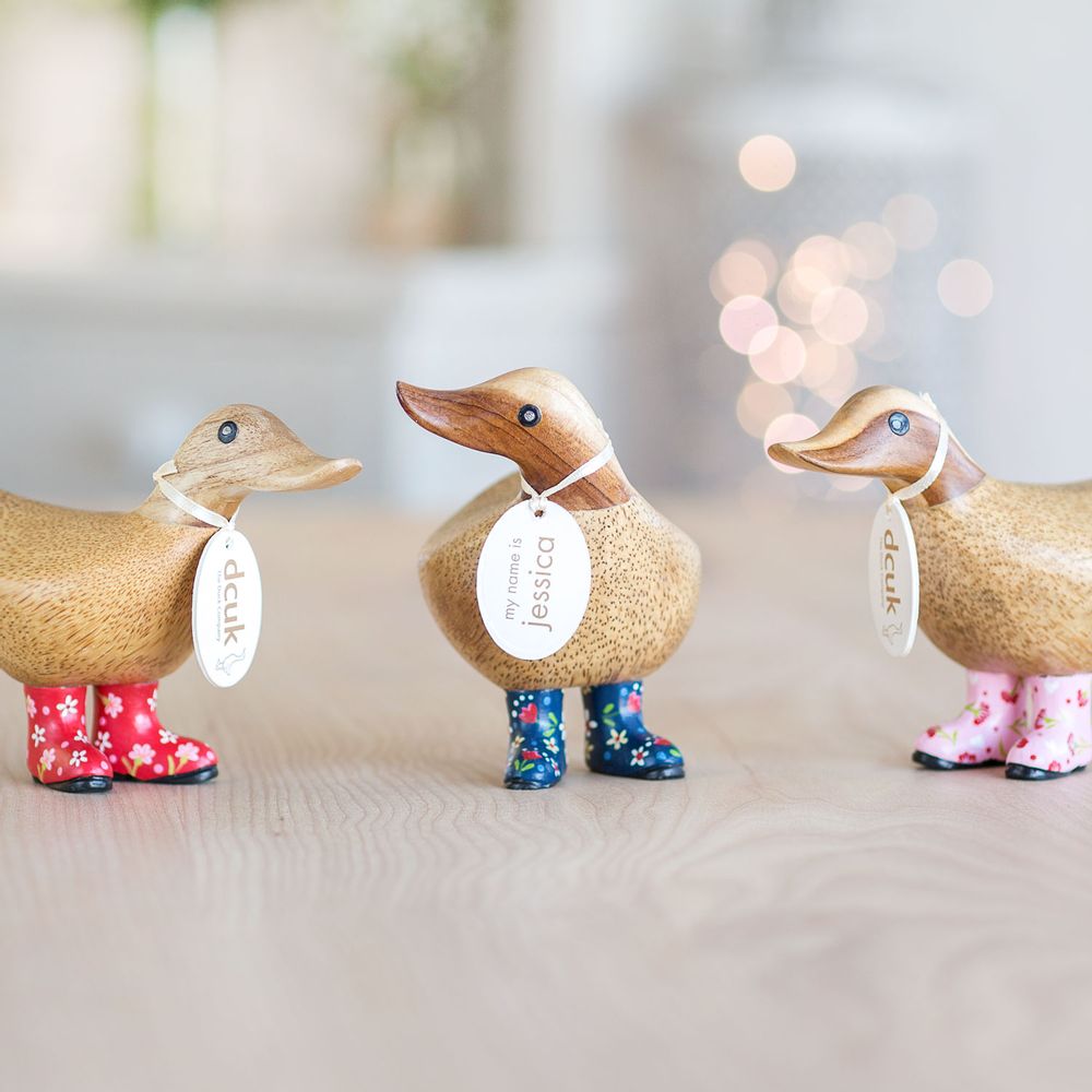Homewear - Duckys with Floral Welly Boots - DCUK