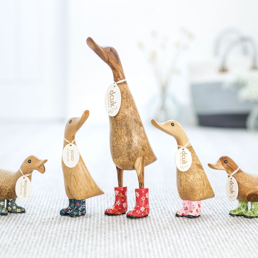 Homewear - Duckys with Floral Welly Boots - DCUK
