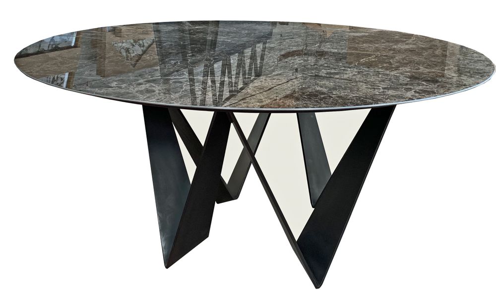 Tables Salle à Manger - Table repas céramique, pied MYSTIC - COLOMBUS MANUFACTURE FRANCE