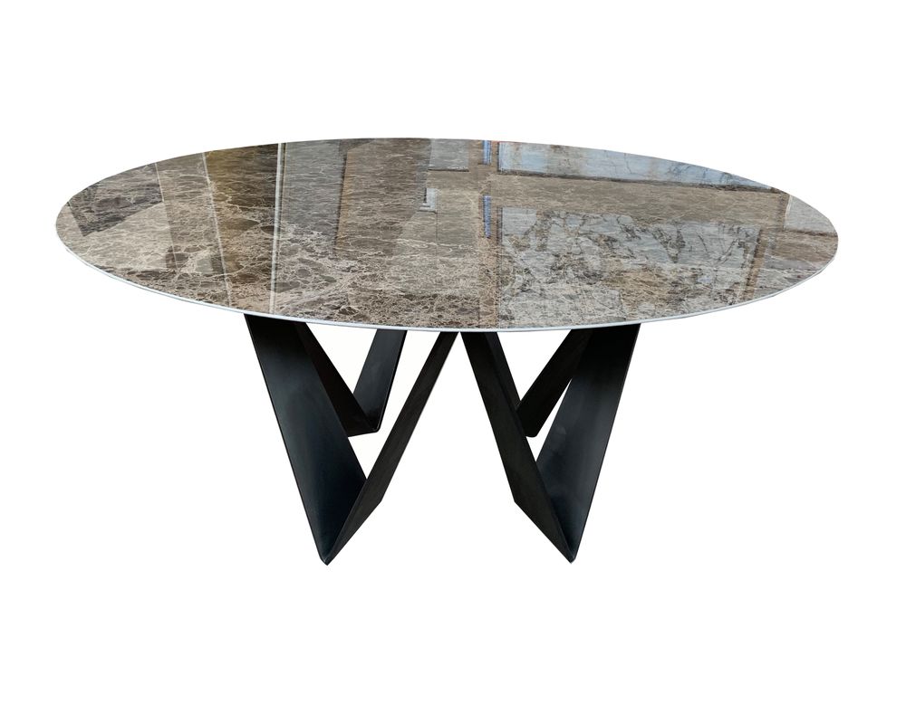Tables Salle à Manger - Table repas céramique, pied MYSTIC - COLOMBUS MANUFACTURE FRANCE