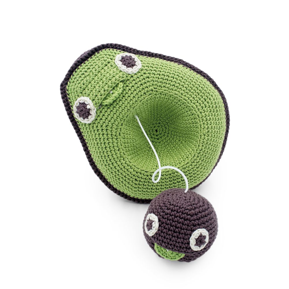 Gifts - MOMMY AVOCADO AND HER BABY SEED - MUSIC BOX 100% ORGANIC COTTON - MYUM - THE VEGGY TOYS