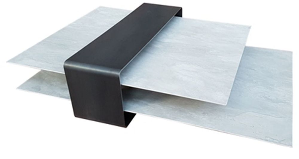 Tables basses - Table basse céramique, modèle HORIZON (DESIGN by MARION STEINMETZ) - COLOMBUS MANUFACTURE FRANCE