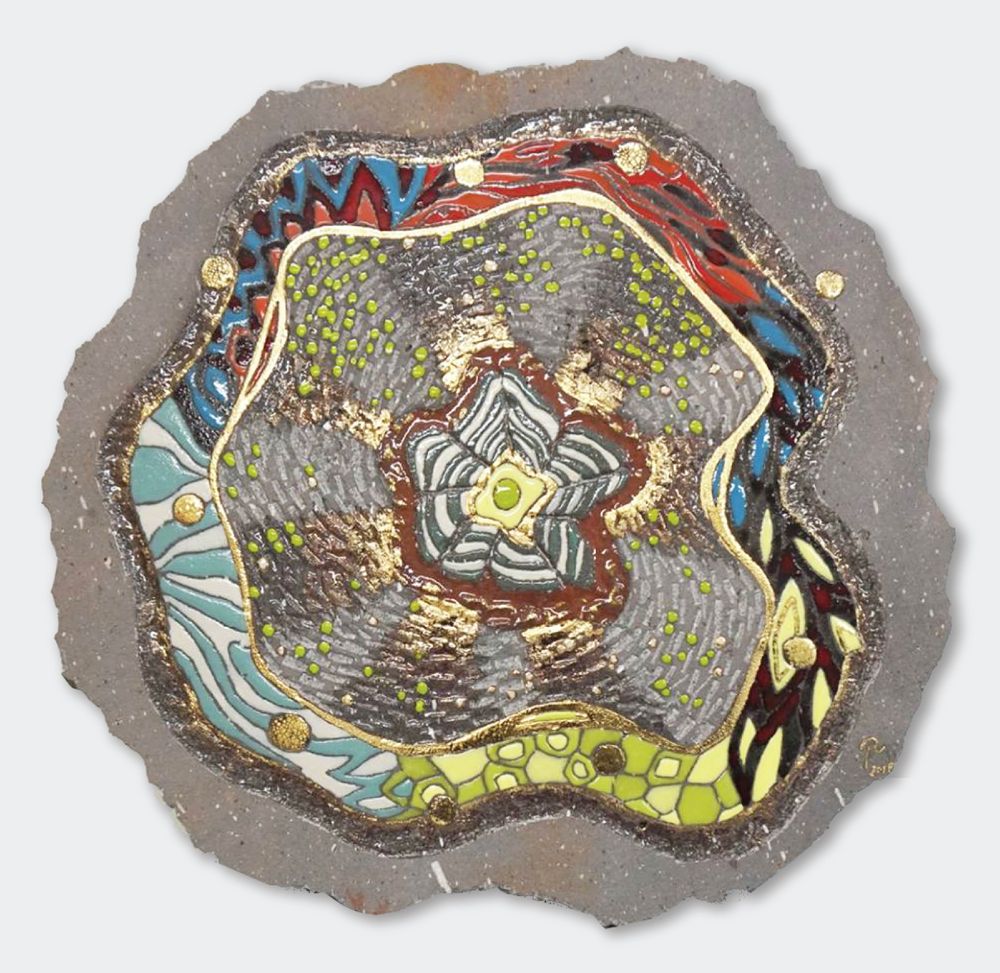 Other wall decoration - Lava flower wall creations, enamelled lava - ATELIER PÉPITE DE LAVE