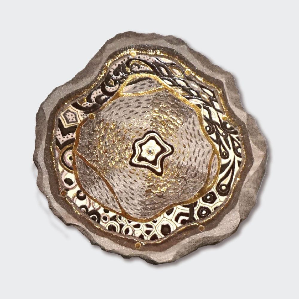 Other wall decoration - Lava flower wall creations, enamelled lava - ATELIER PÉPITE DE LAVE