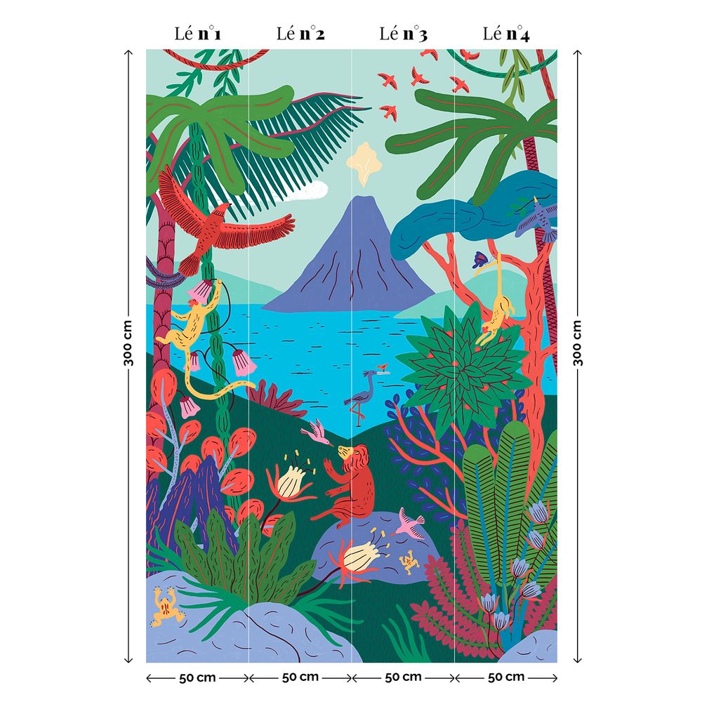 Objets déco enfant - MARAVILHAS - Papier peint panoramique couleur - MAISON BONAMI