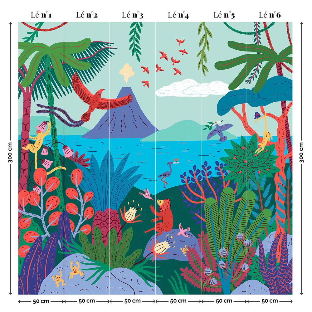 Objets déco enfant - MARAVILHAS - Papier peint panoramique couleur - MAISON BONAMI