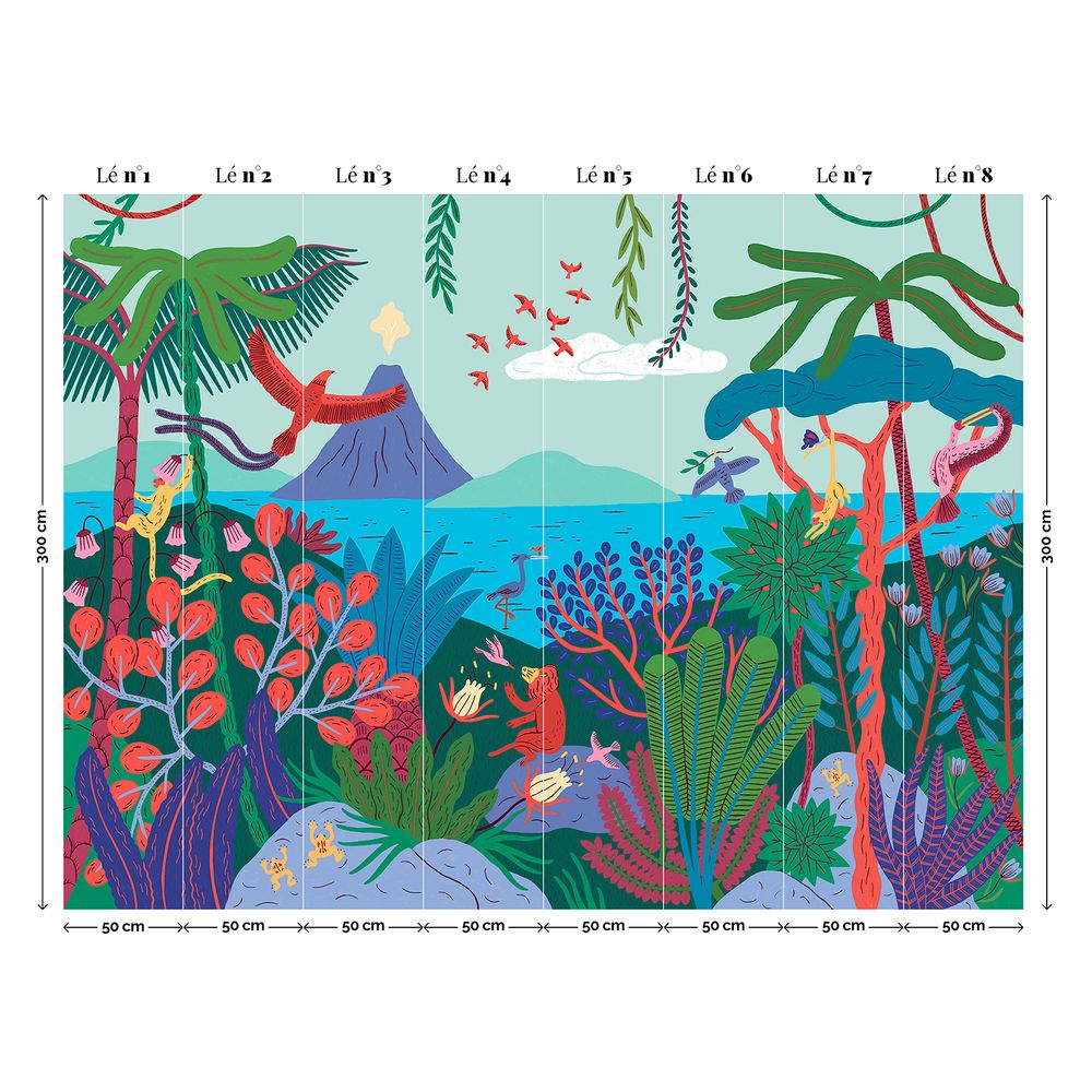 Objets déco enfant - MARAVILHAS - Papier peint panoramique couleur - MAISON BONAMI