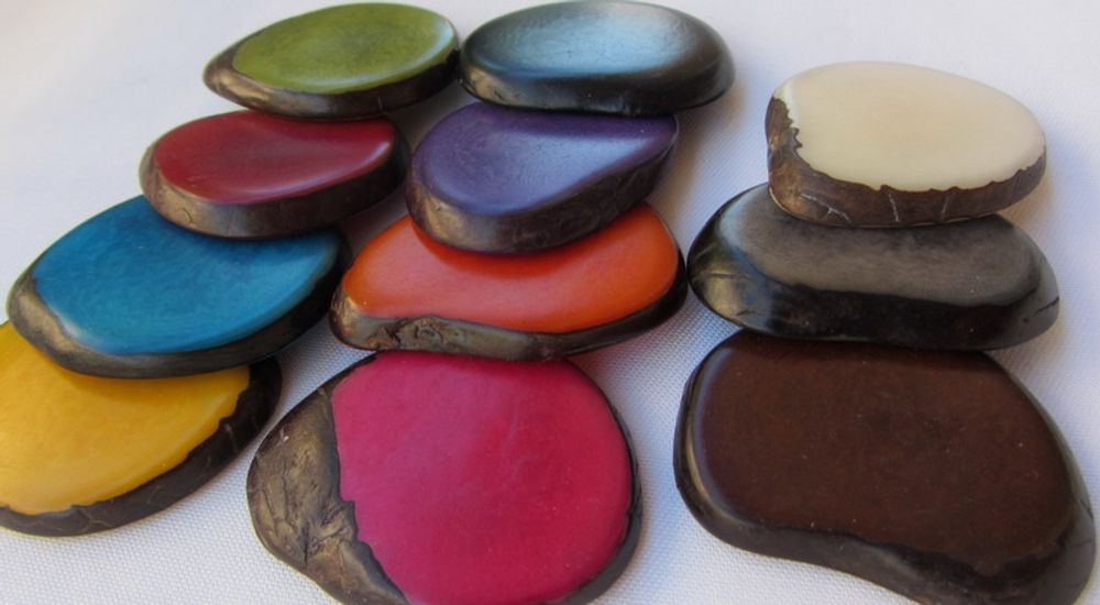 Quincaillerie d'art - Tranches de Tagua. - TIERRATAGUA & CREATIERRA