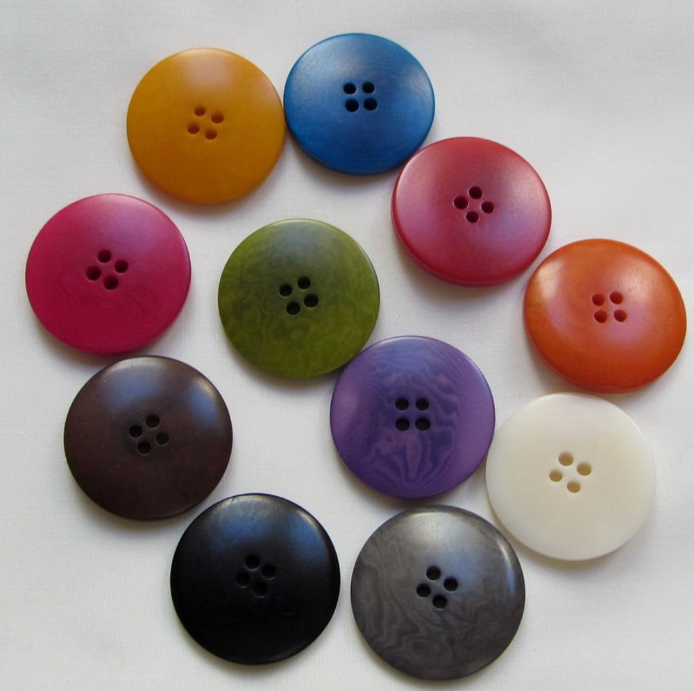 Prêt-à-porter - Boutons ronds en corozo. Ivoire végétal ou Tagua - TIERRATAGUA & CREATIERRA