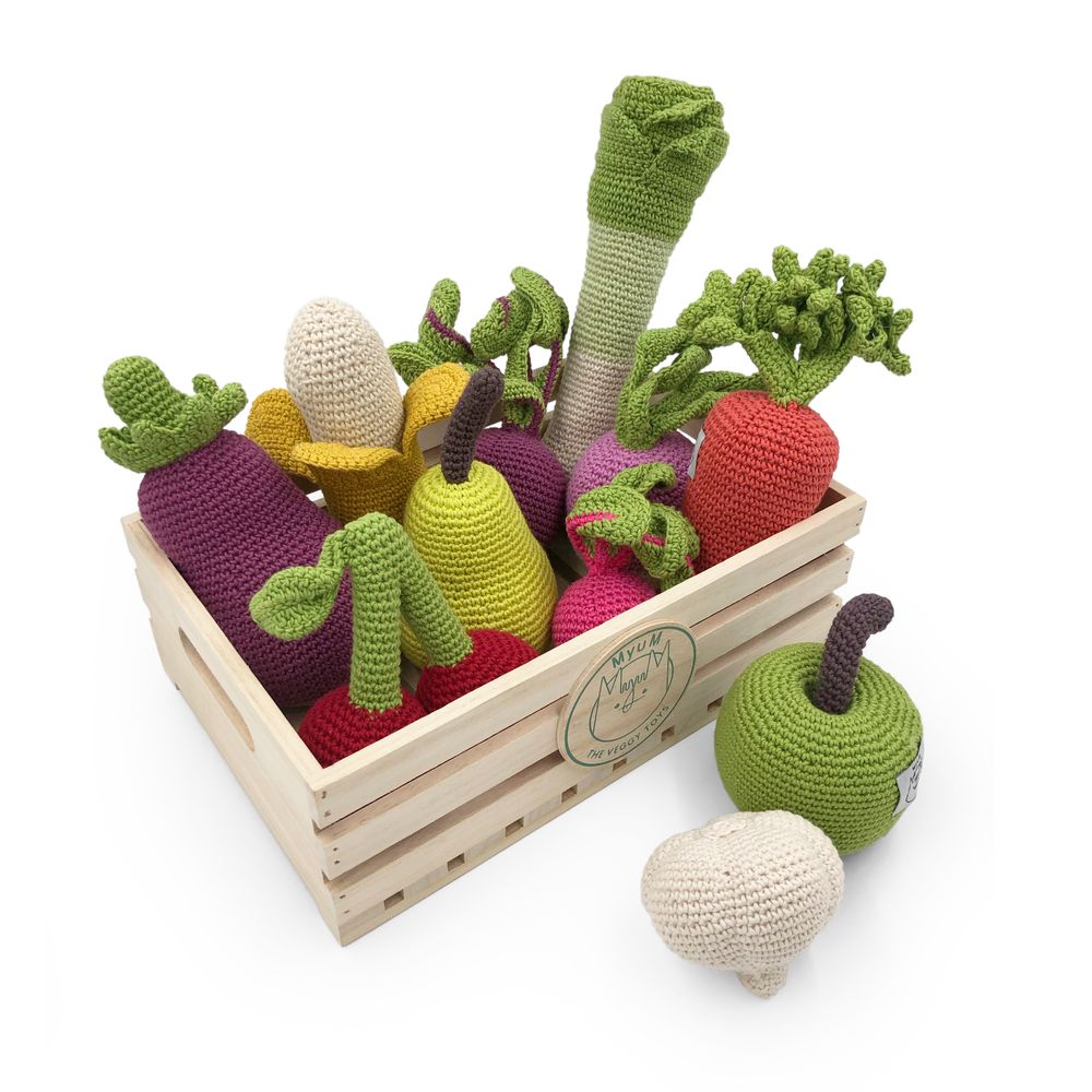 Decorative objects - CHERRY - BABY RATTLE 100% ORGANIC COTON - MYUM - THE VEGGY TOYS