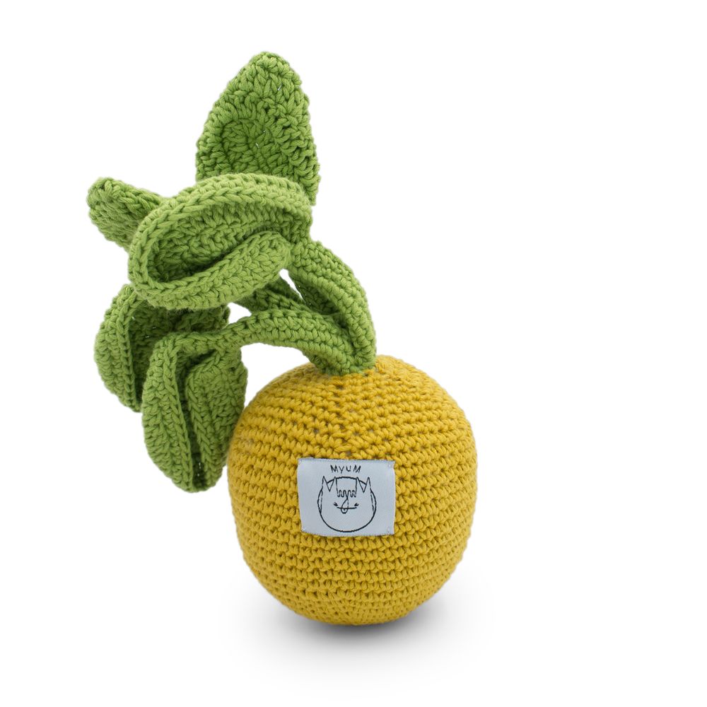 Decorative objects - ALAIN THE GOLDEN TURNIP - BABY RATTLE 100% ORGANIC COTON - MYUM - THE VEGGY TOYS