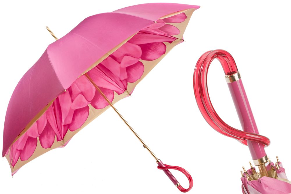 Transats - PARAPLUIE DOUBLE FACE PÉTALE FUCHSIA - PASOTTI