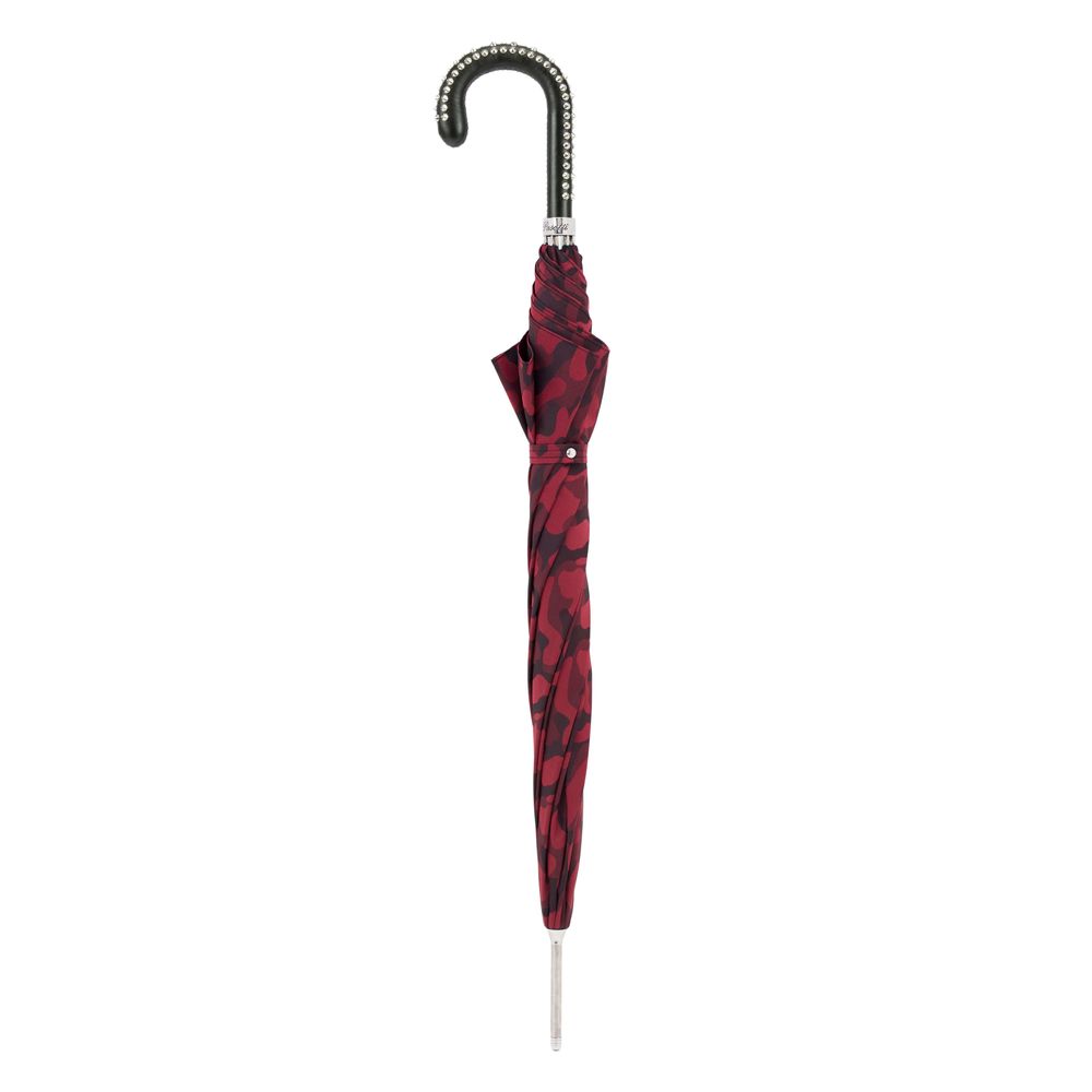 Leather goods - RED CAMOUFLAGE UMBRELLA WITH STUDS ON THE HANDLE - PASOTTI