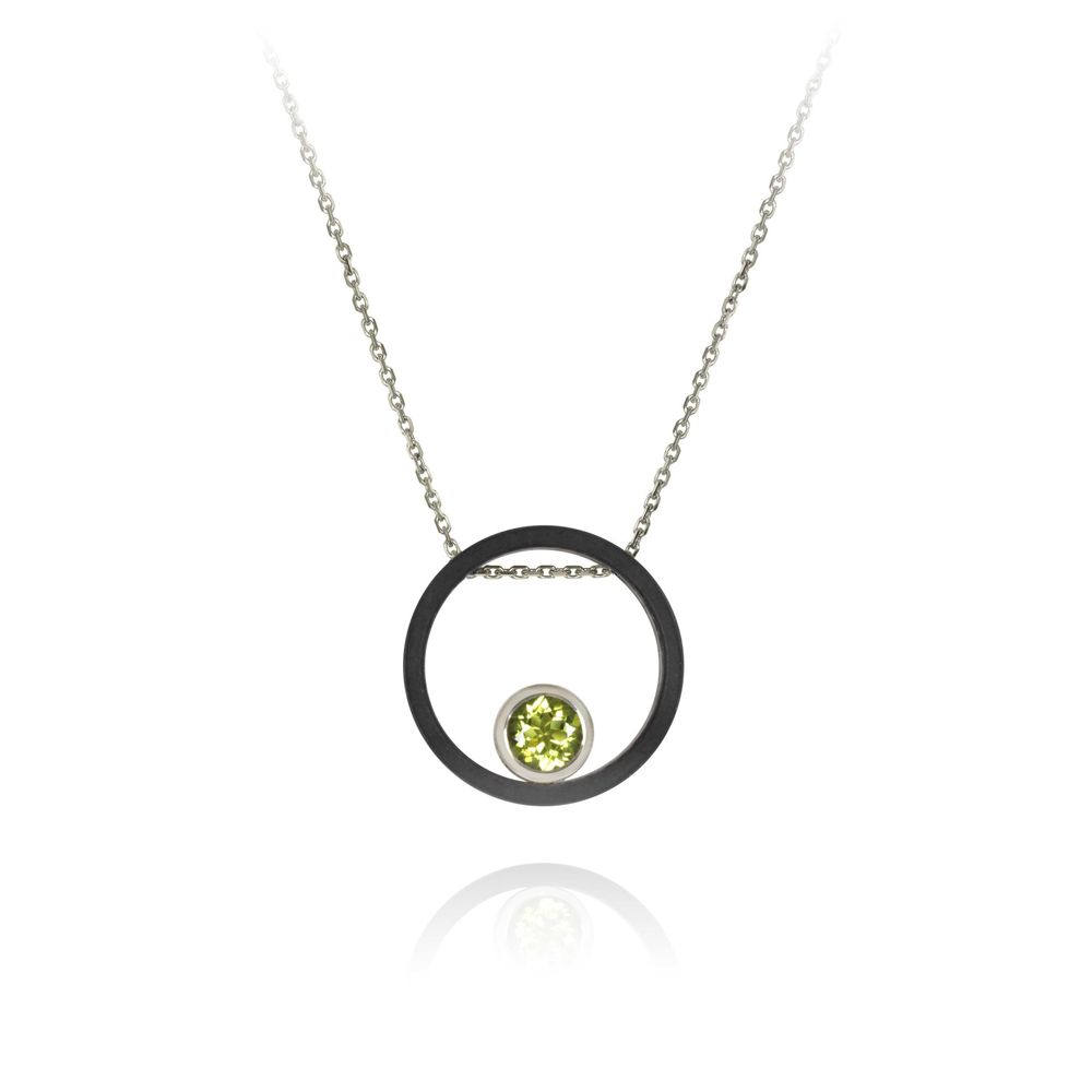 Bijoux - Collier Cercle Carbone - L'ATELIER DES CREATEURS