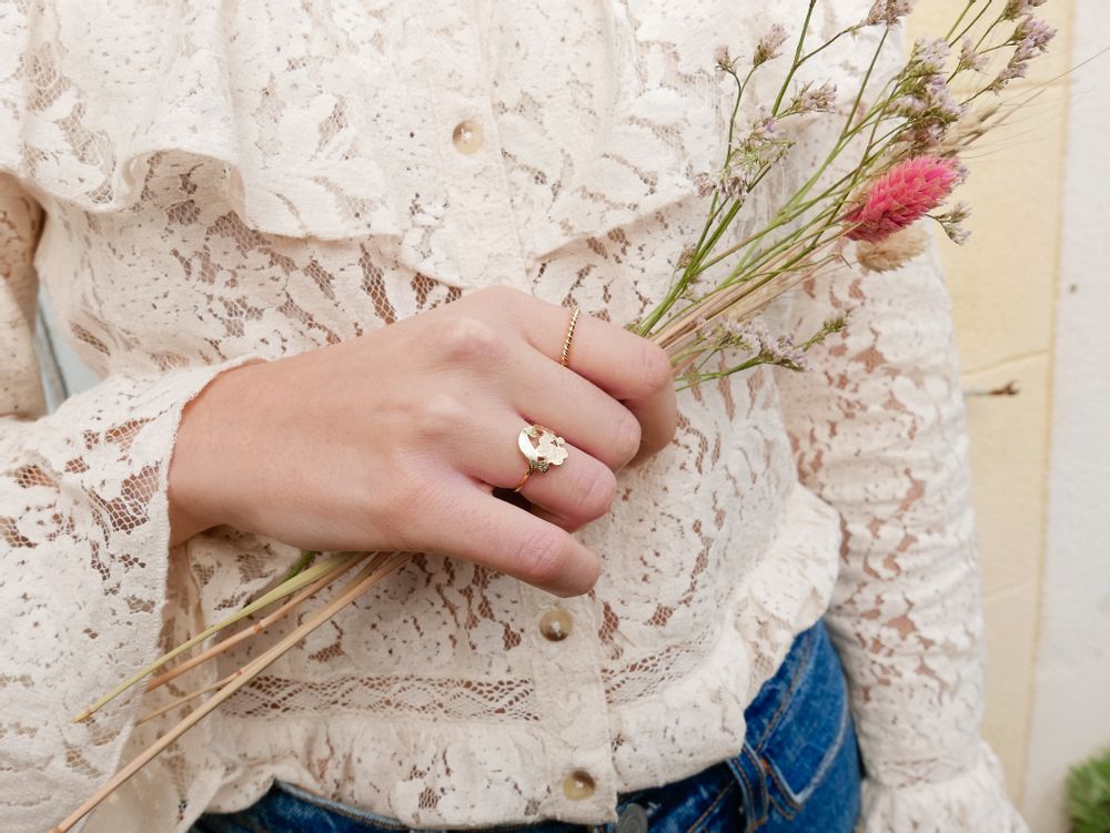 Bijoux - Bague torsadée or - JOUR DE MISTRAL