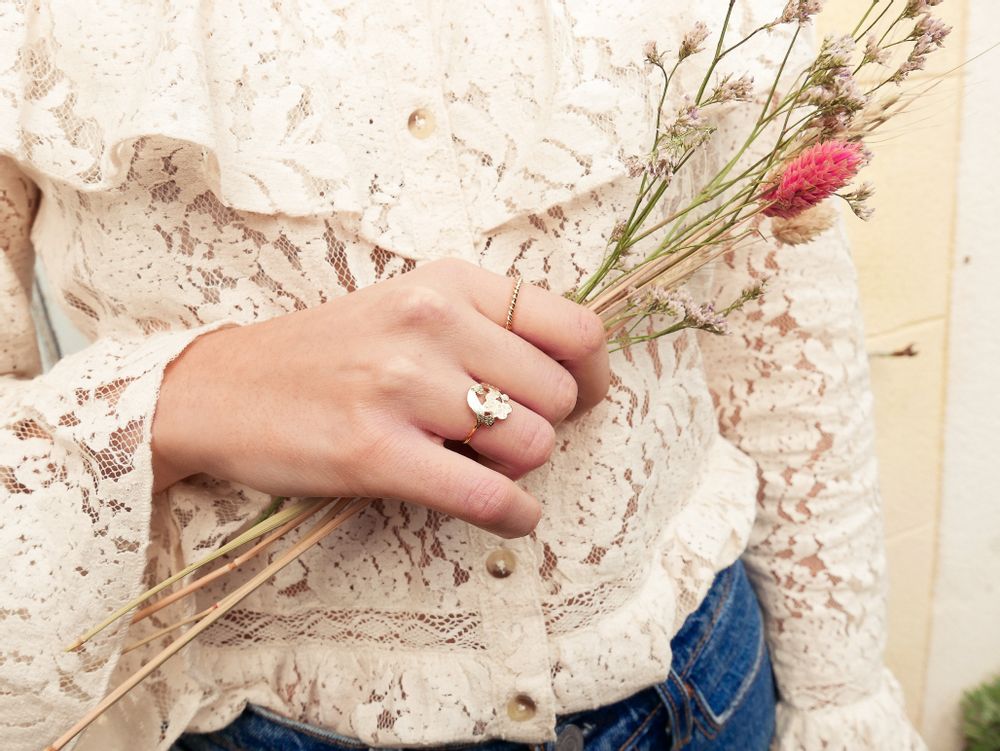Bijoux - Bague fleur Mimosa - JOUR DE MISTRAL