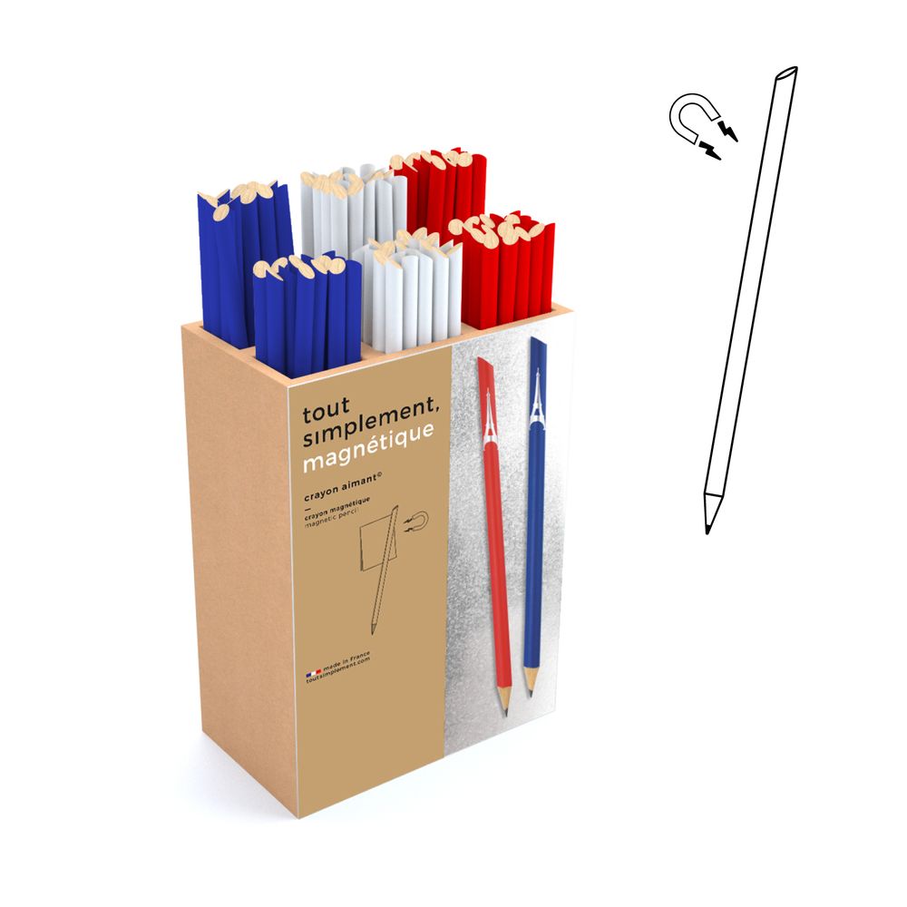 Stationery - Eiffel Tower black magnetic pencil - TOUT SIMPLEMENT,