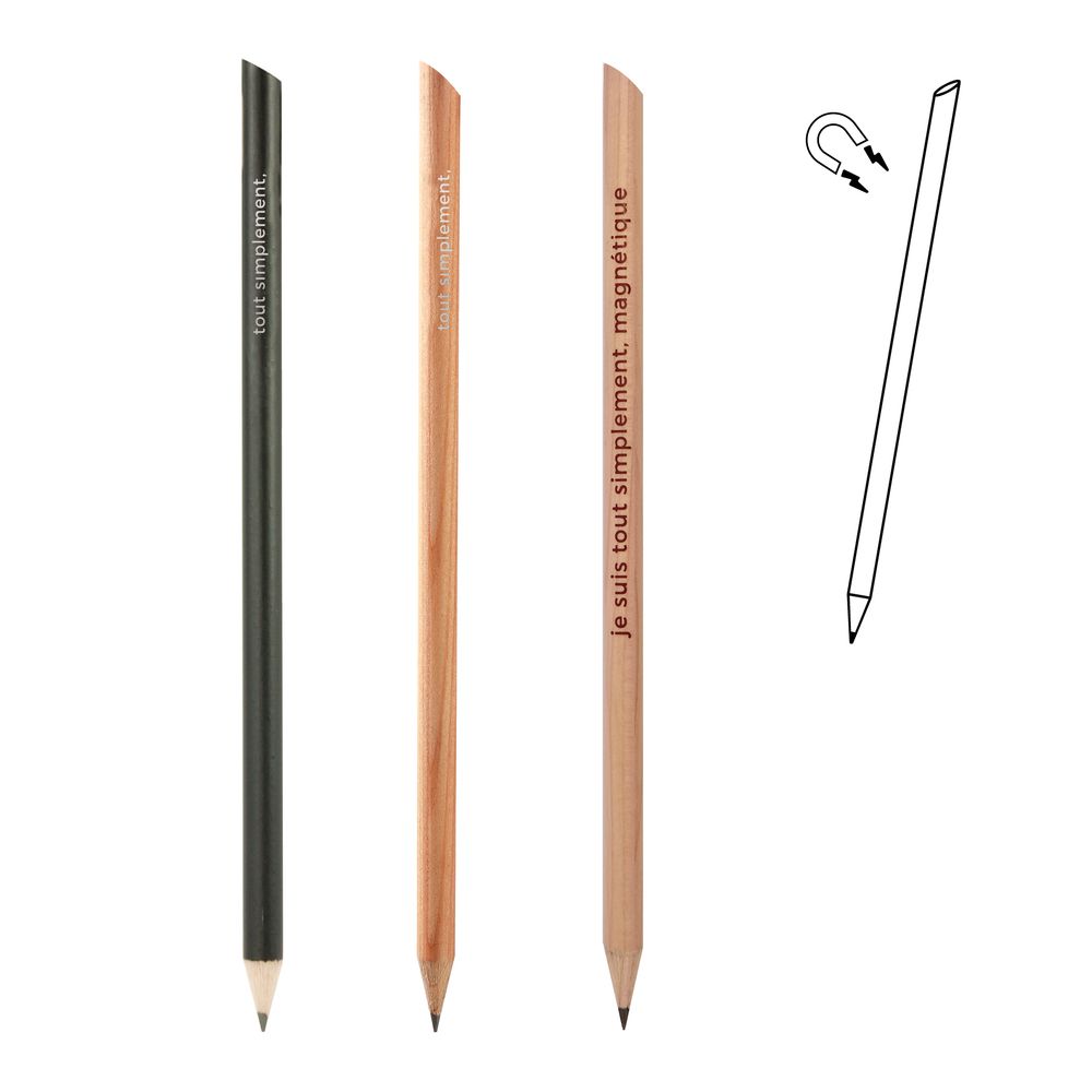 Papeterie bureau - Natural & black magnetic pencil - TOUT SIMPLEMENT,