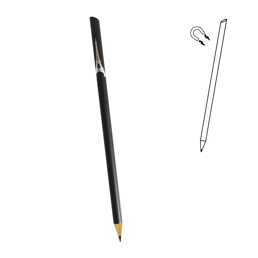 Stationery - Eiffel Tower black magnetic pencil - TOUT SIMPLEMENT,