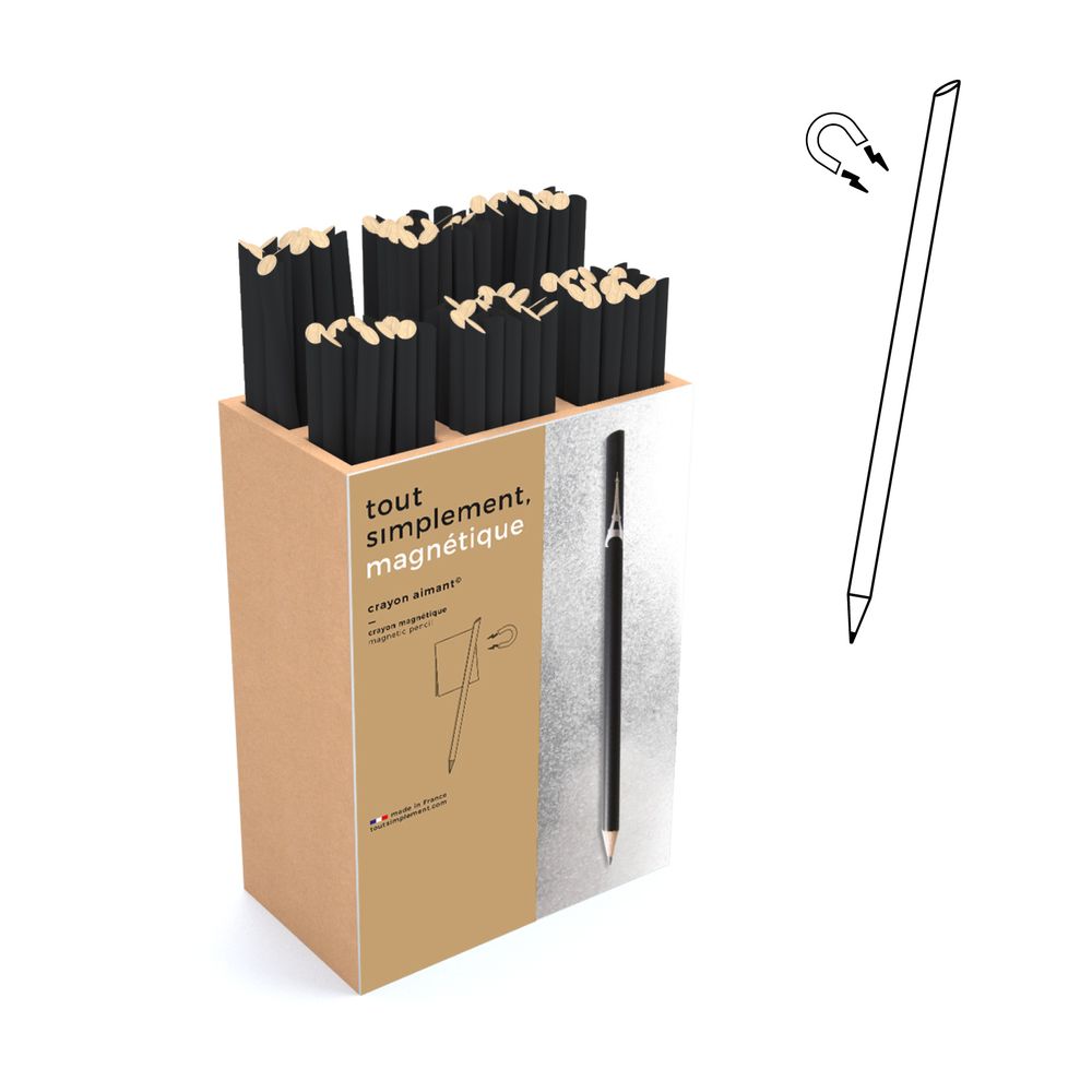 Stationery - Eiffel Tower black magnetic pencil - TOUT SIMPLEMENT,