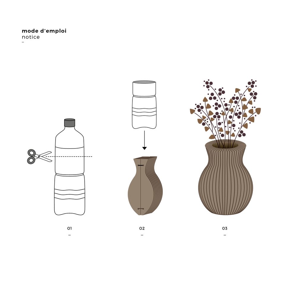 Vases - Vase made of recycled cardboard / cache-cache - TOUT SIMPLEMENT,