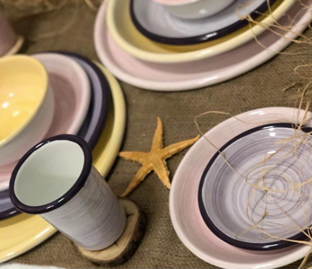 Cadeaux - Les assiettes Crackle - ELIFLE ENAMELWARE